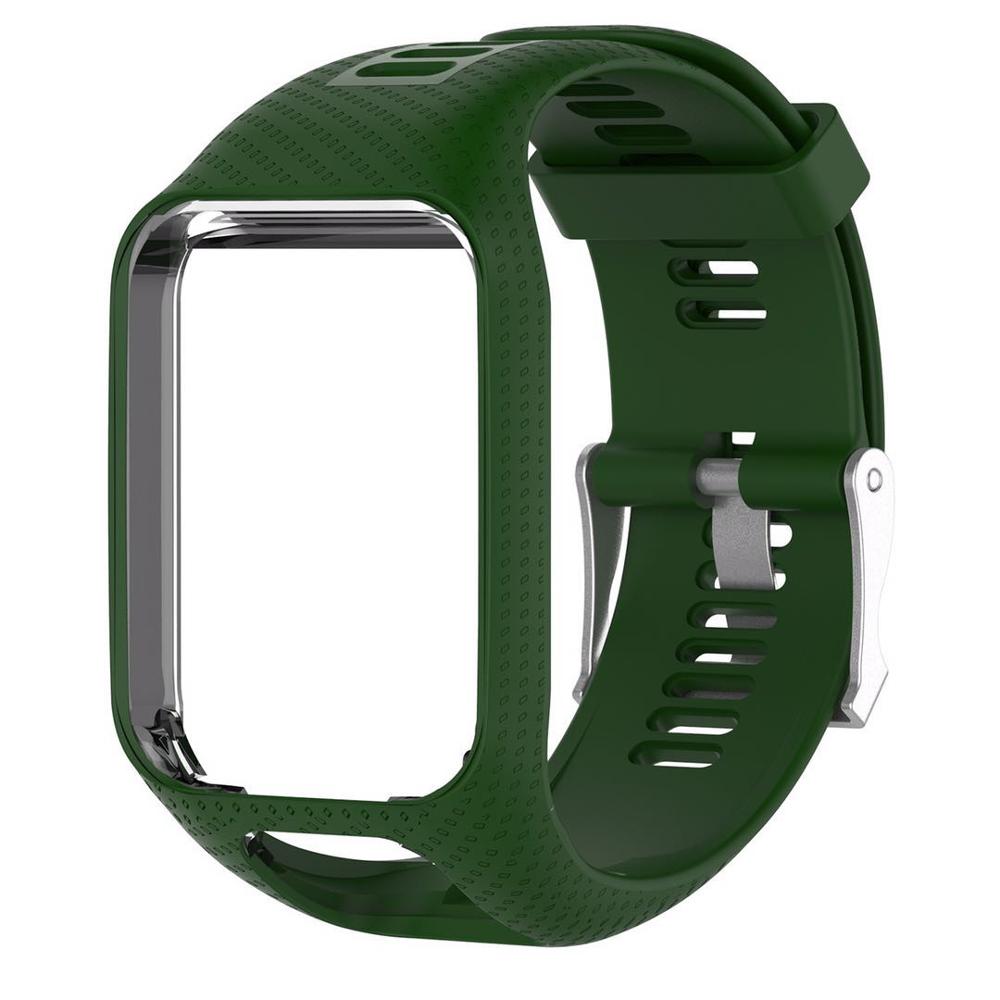 Correa de reloj para TOMTOM Runner 2 3 Spark / 3 Glfer 2 Adventurer, repuesto de correas de reloj GPS: Army Green