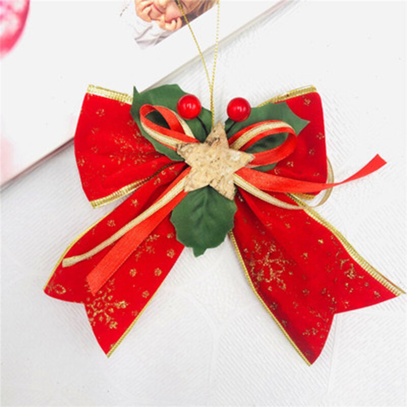 Weihnachten Bogen Dekor Weihnachten Baum Girlande DIY Zubehör Weihnachten Kasten Verpackung BöGen Hause Gold Silber verrotten Bowknot Weihnachten