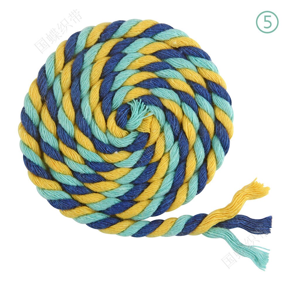 5 metriä 6mm puuvilla köysi koristeellinen kierretty naru köysi käsintehty koristeluun tee itse kaulanauha ficelles couleurs lankajohto