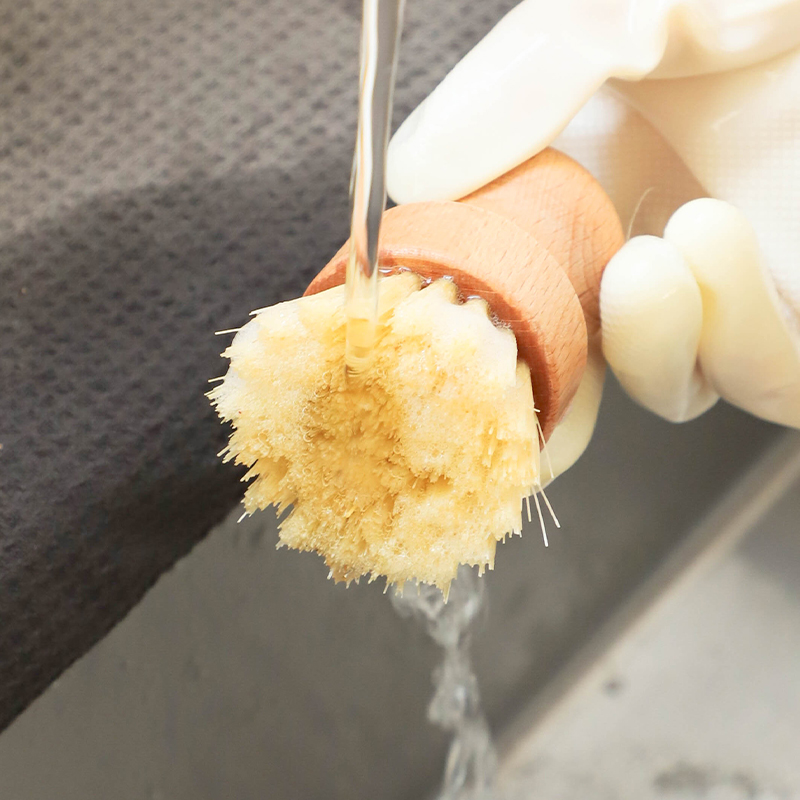 Escova Esfoliante de Sisal Natural | Escova de prato ecológica em madeira de faia | Ferramenta de limpeza de cozinha para panelas | Purificador de fibra vegetal