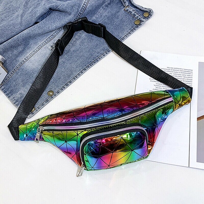 Large Bum Bag Waist Girls Women Traveling Adjustable Travel Pouch Pack: Colorful