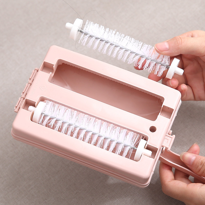 Household House Cleaning Brush Carpet Quilt Clean Tool With Handle Two-Wheel Brush Bedroom Floor Household Cleaning Supplies