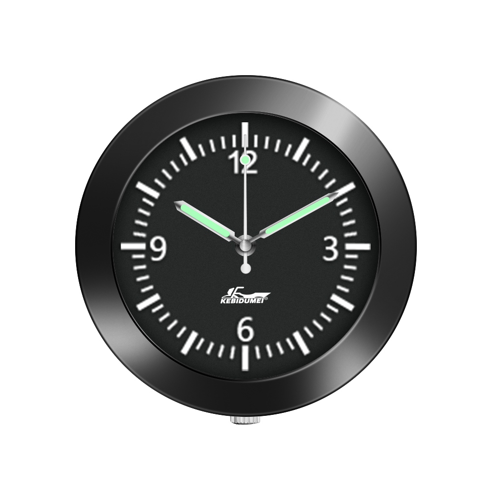 Uniwersalny okrągły zegar samochodowy Stick-na elektroniczny zegarek deska rozdzielcza Noctilucent dekoracja dla samochodów samochód Accessary: Niebieski