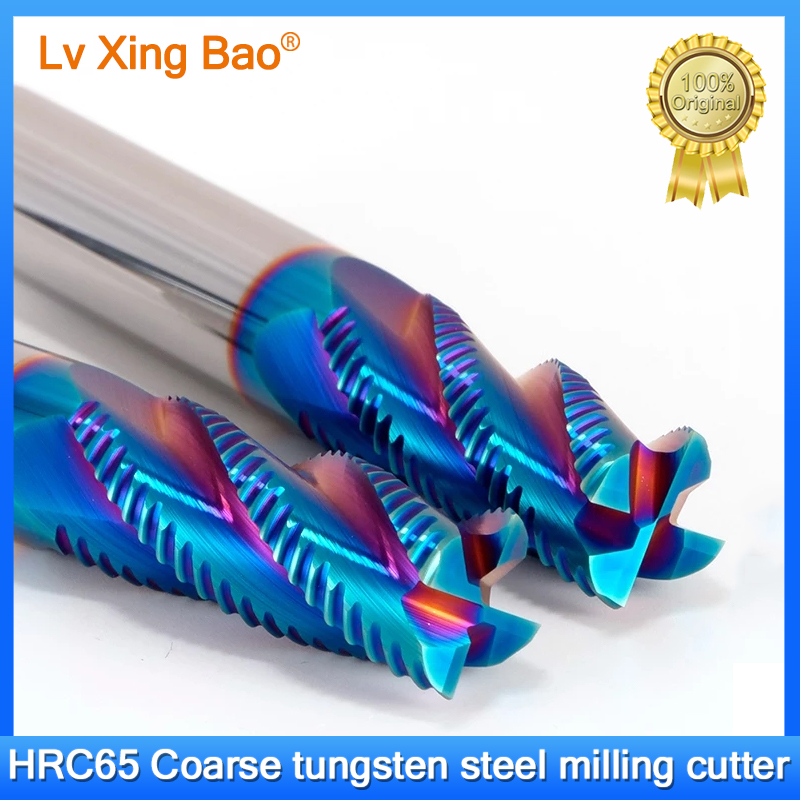 HRC65 Rough Skin Tungsten Steel Milling Cutter 3MM To 20MM CNC Milling Cutter Special Milling Cutter For Steel Roughing