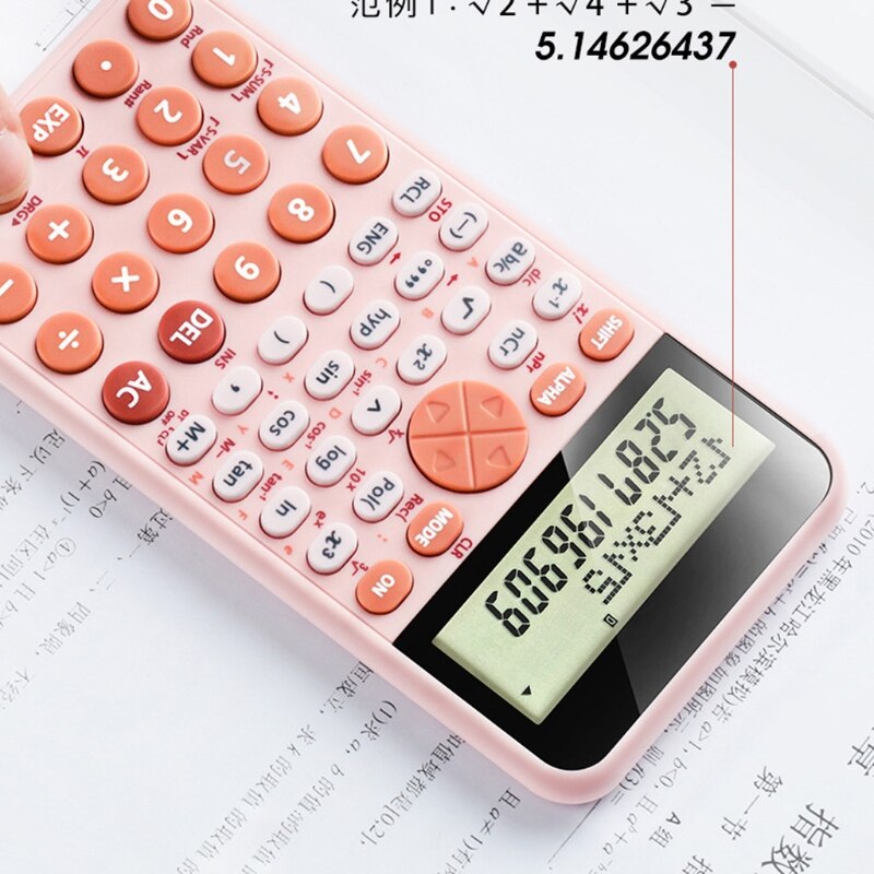 Portable Multi-functional Scientific Calculator LCD Display Computing Tools for School Office Use Supplies Students Stationery G