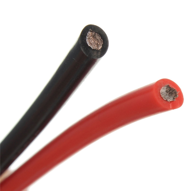 Cable de silicona Flexible 12 AWG de 6 pies y 2 metros de calibre, Cables de cobre trenzados para RC One, negro, uno, Cables rojos