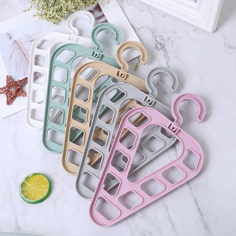 Rotating Clothes Nine-hole Hanger Multi-function Folding Wardrobe Storage Rack: Default Title