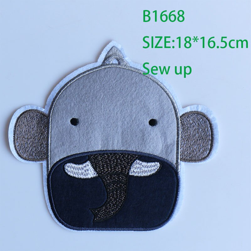 Schattig klein dier 3d eenhoorn honingbij olifant pinguïn patch voor kleding sticker voor jongen meisje diy patches t-shirt badges: B1668