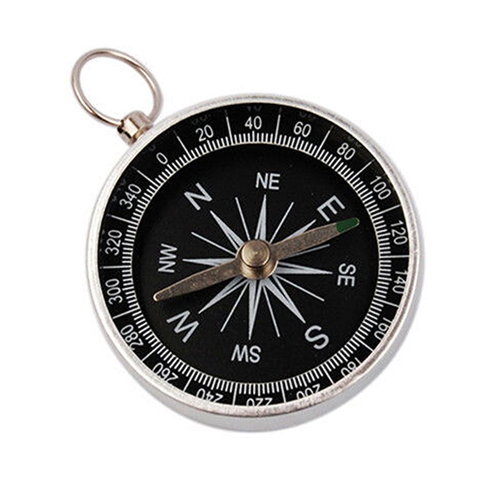 25# Mini Pocket Compass Hiking Lightweight Aluminum Compasses Wild Compass Navigation Tool Accessories Compasses