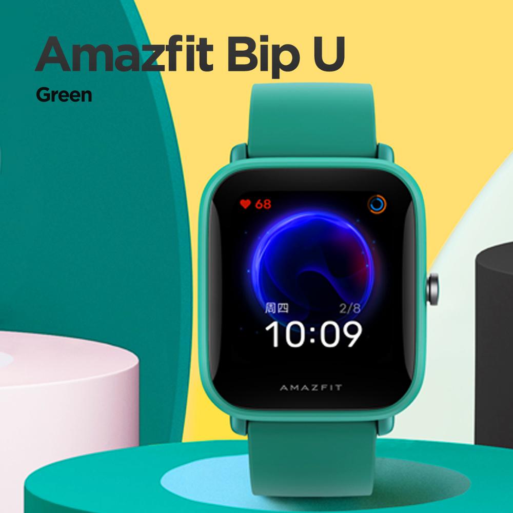 Global Versie Amazfit Bip U Smartwatch Portugees Fitness Track Horloge 320*302 Resolutie 60 Sport Modi Bericht Kennisgeving: Green