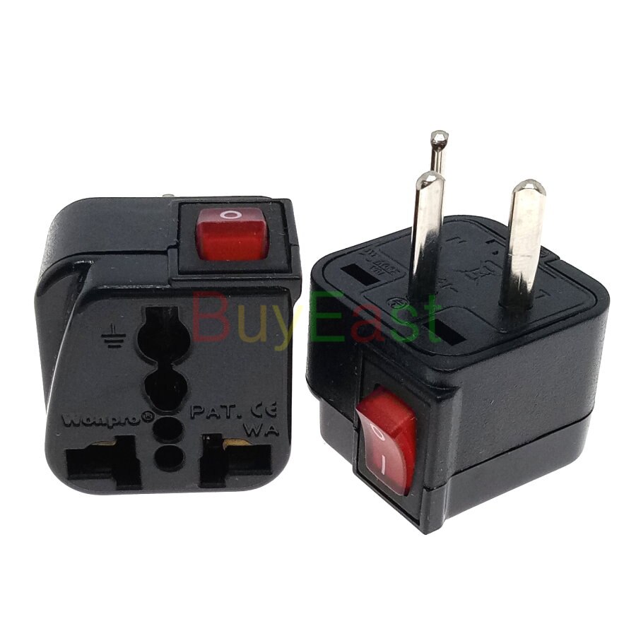 Universal to Danish Electrical Plug Adapter AC100~250V 10A With On/Off Main LED Switch