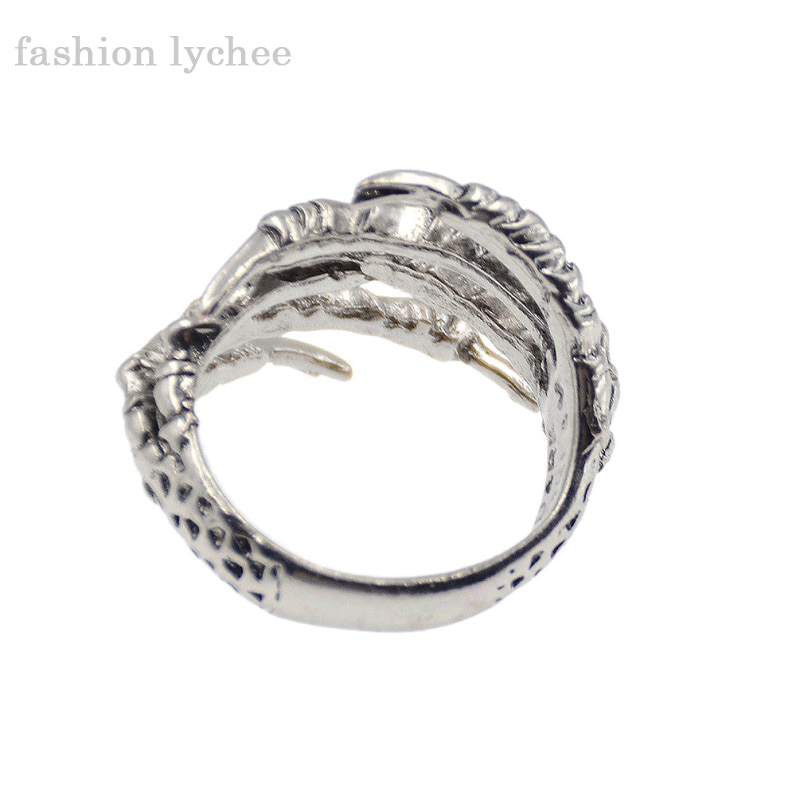 lychee 2pcs Antique Golden Color Claw Dreadlock Dread Hair Clip Beads Adjustable Hair Braid Cuff Women Hair Accessories