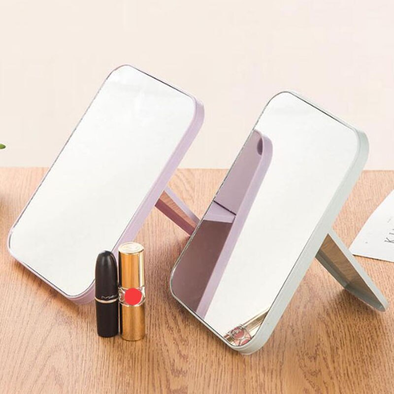 Miroir de maquillage pliant HD rectangulaire Table miroir bureau Simple Dressing Portable vanité maquillage miroir