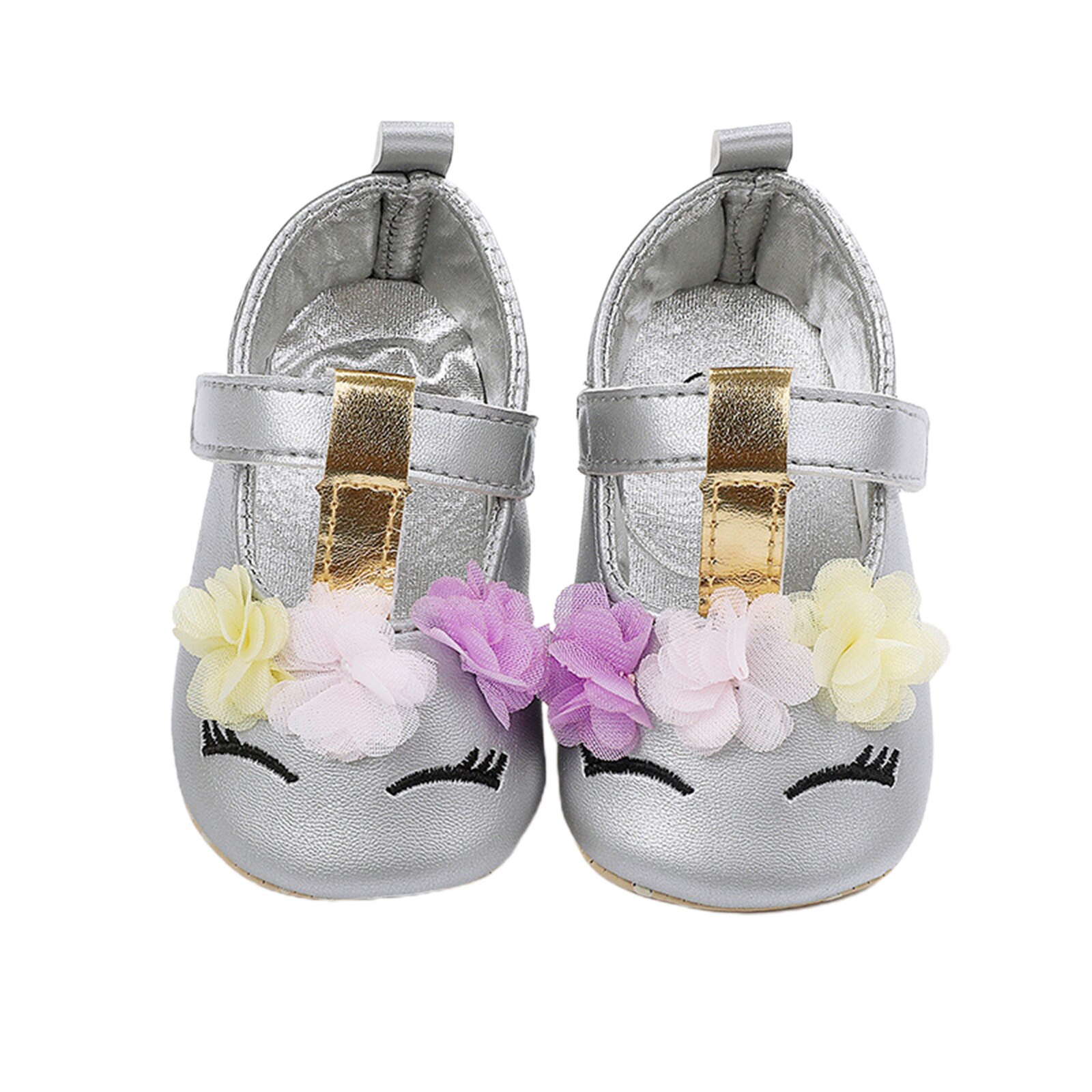 Doux bébé fille princesse chaussures fleur Mary Jane chaussures plates mocassins semelle souple antidérapant en cuir PU chaussures Prewalkers pour la fête quotidienne