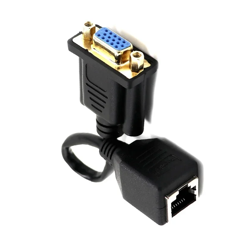 RJ45 naar VGA Extender Male naar LAN CAT5 CAT6 RJ45 Netwerk Ethernet Kabel Vrouwelijke Adapter Computer Extra Schakelaar Converter
