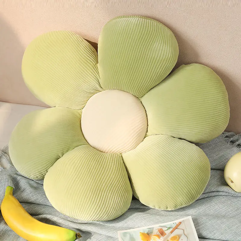 Almohada de asiento de pétalos, cojín suave y agradable para la piel de girasol, tapete de flores de felpa multifuncional y muy elástico para uso doméstico: Rojo