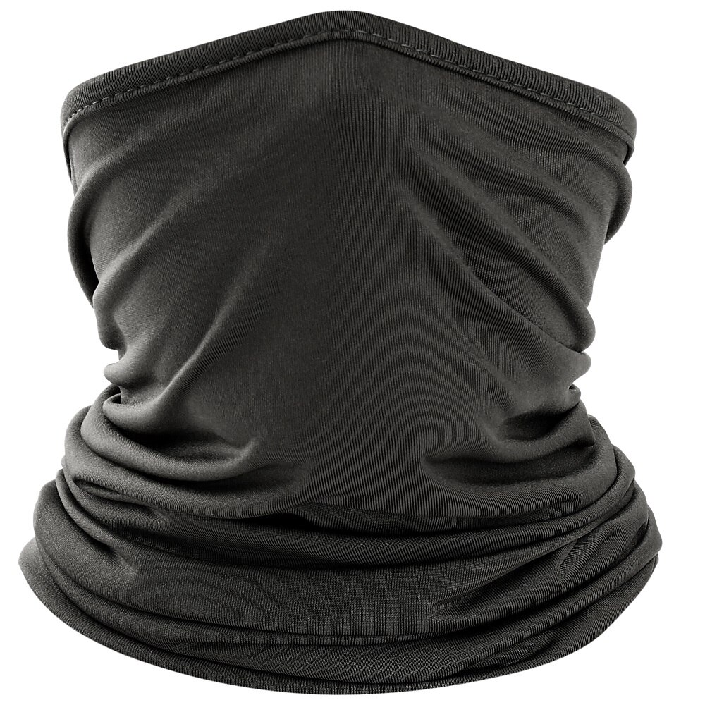 Pañuelo sotocasco de motocicleta para hombre y mujer, Bandana de verano para pesca, ciclismo, senderismo, deportes al aire libre, cuello, diadema, bufanda de tubo, pasamontañas mascarilla: Black