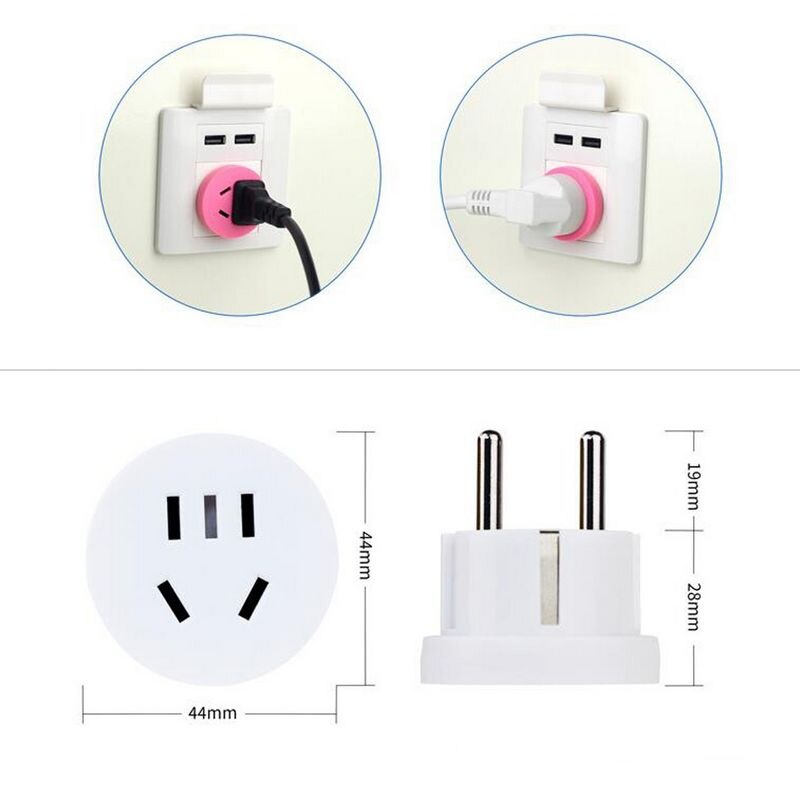5pcs EU Travel Adapter - AU/US to EU Plug Converter - 250V 10A Wall Charger