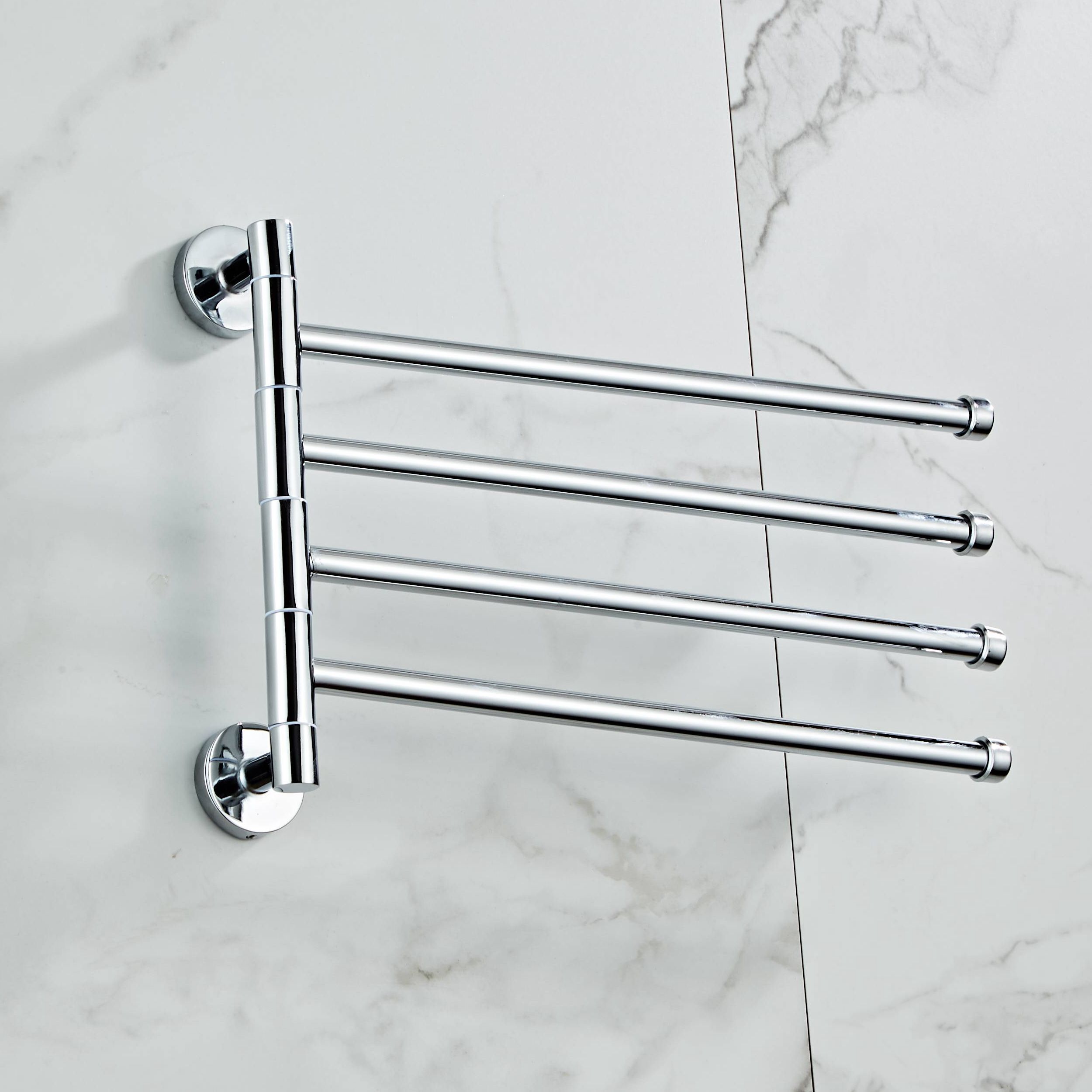 Schlecht Beweglichen Handtuch Halfter Schwarz Gold Schlecht Handtuch Gestell 4 Schicht Chrom Handtuch Bar Schlecht Hardware- EL24DH