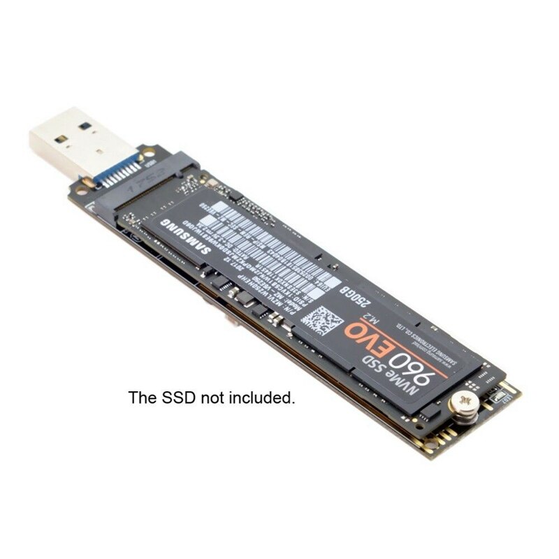M .2 nvme ssd til usb-adapter, m .2 ssd for at skrive et kort, høj ydeevne 10 gbps usb 3.1 gen 2 bridge chip, bruges som bærbar ssd, usb
