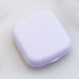 Scatola per lenti a contatto 1PC kit da viaggio carino Tasca mini custodia per lenti a contatto kit da viaggio Contenitore per lenti a specchio facile da trasportare: Rosso