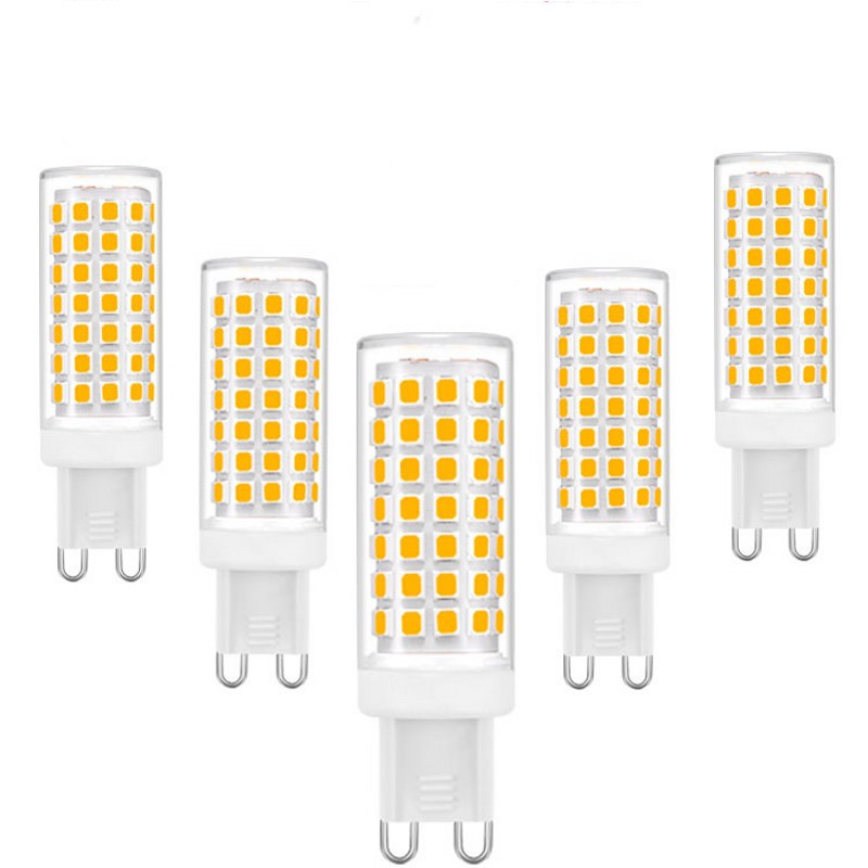Lámpara LED G9 más brillante AC220V 5W 7W 9W 12W bombilla LED de cerámica SMD2835 foco blanco cálido/frío reemplaza la luz halógena