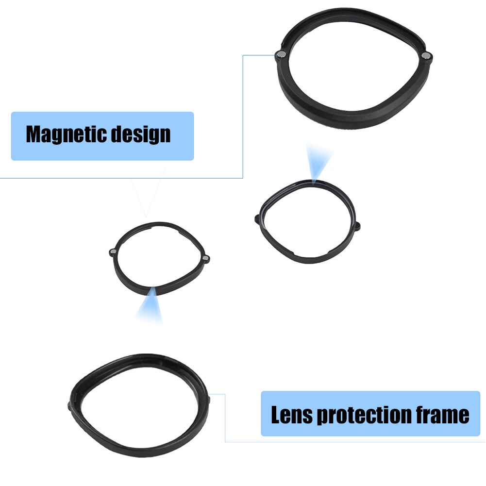 1 paar magnetische brillenfassung mit blaulichtfilter und schnellverschluss für vr-brillen der oculus quest 2 vr