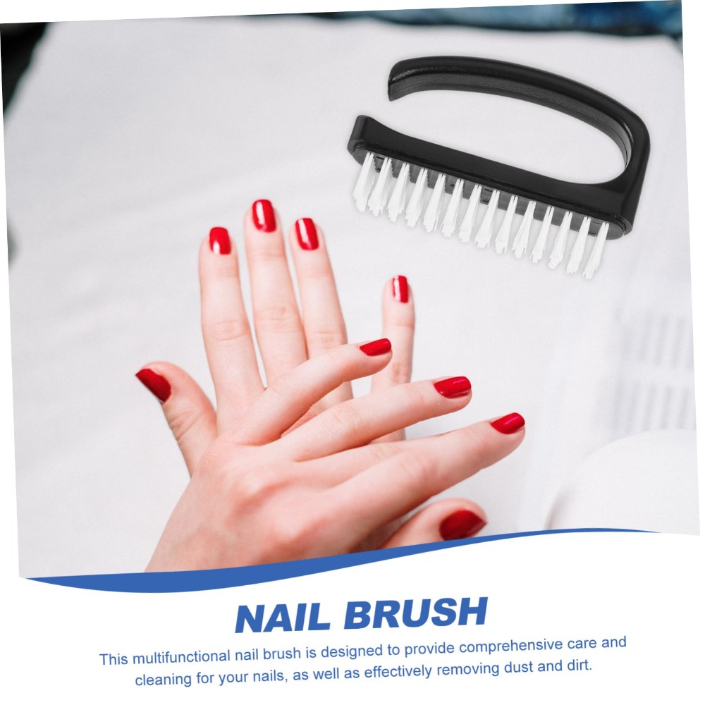 Cepillo para el cuidado de las uñas, cepillo multifunción para el polvo, herramientas para uñas de Color sólido, cepillo de limpieza, mantenimiento de uñas