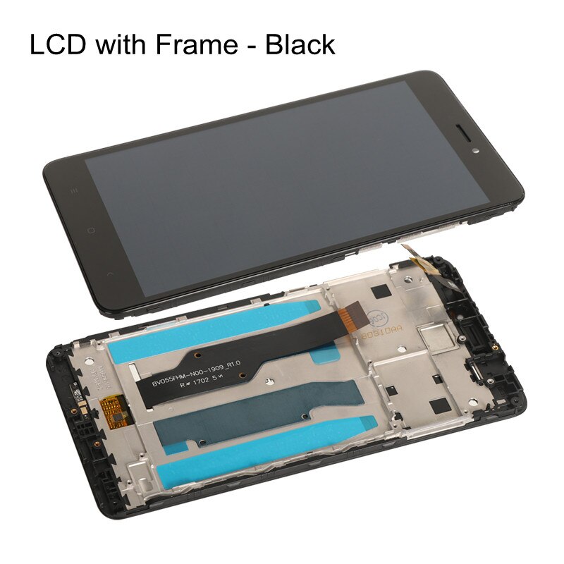 Lcd Voor Redmi Note 4X Lcd Met Frame Touch Screen Vervanging Op Voor Redmi Note 4 Global Versie Snapdragon 625 Lcd: black with frame