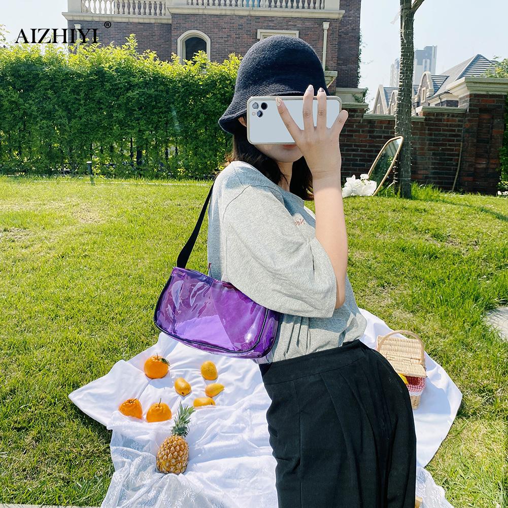 PVC transparent klar Frau Crossbody Taschen lässig Sommer Schulter Tasche Handtasche Gelee klein Telefon Taschen mit Karte Halter