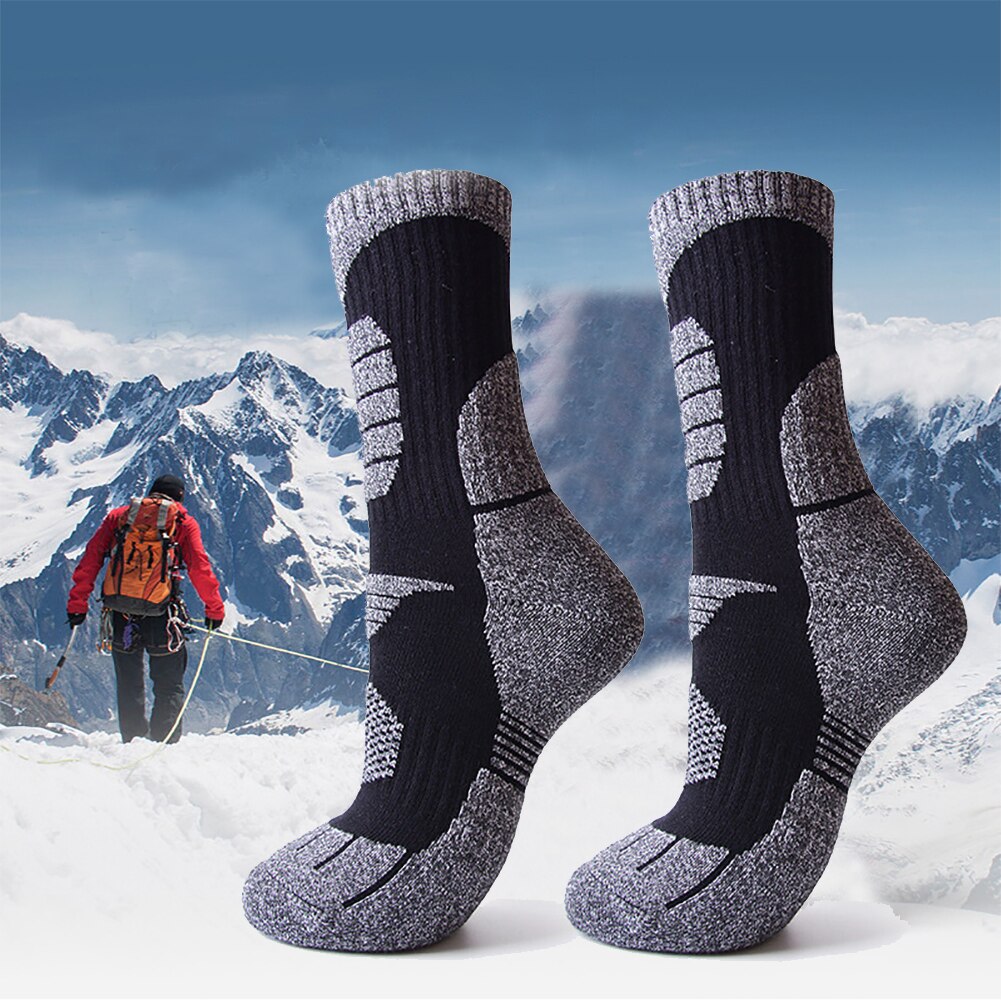 1 Pair Non Slip Sports Absorb Sweat Outdoor Thick Home Snowboard Soft Middle Tube Warm Mountaineering Skiing Socks Winter