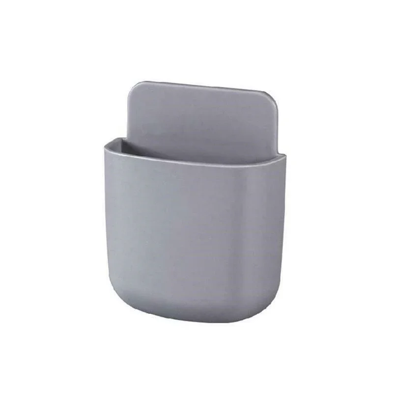 Home Office Wall Mounted Self-adhesive Storage Box For Air Conditioner TV Remote Control Mobile Phone Holder Pen Organizer: Red