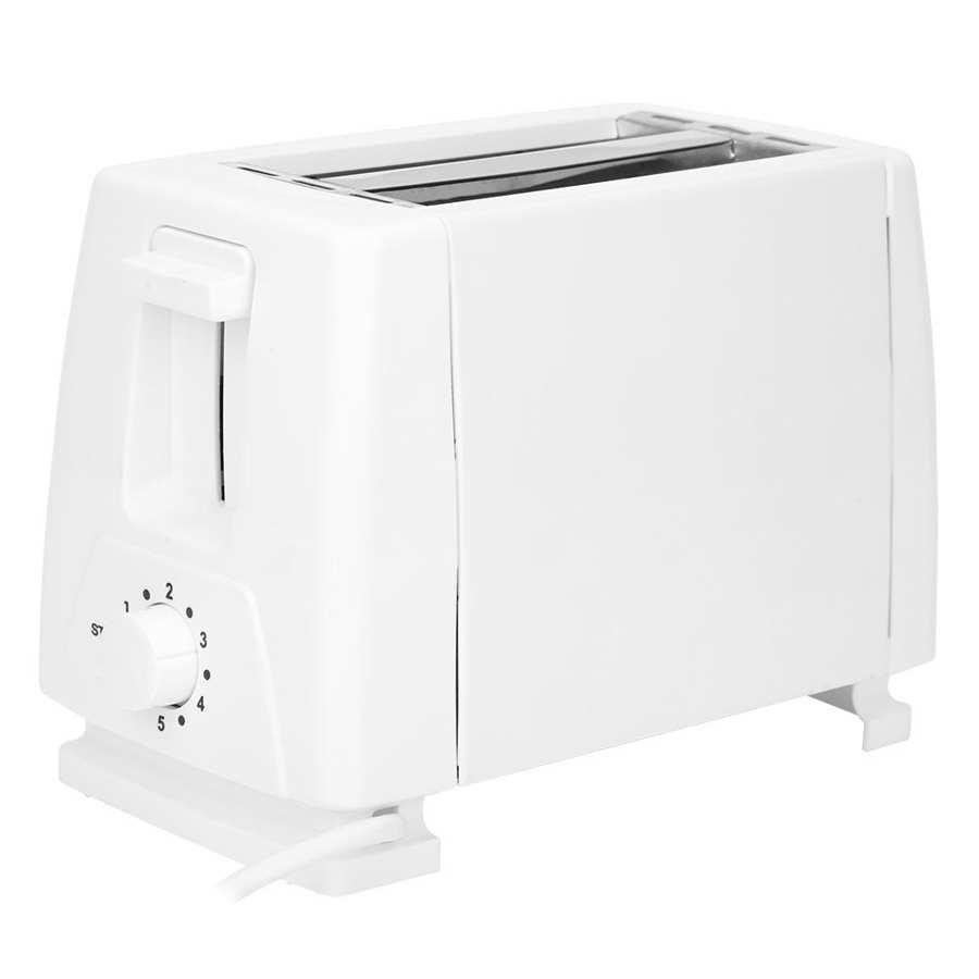 750W Electric Toaster 6 Gears 2 Slice Automatic Bread Baking Maker Machine EU Plug 220 to 240V White