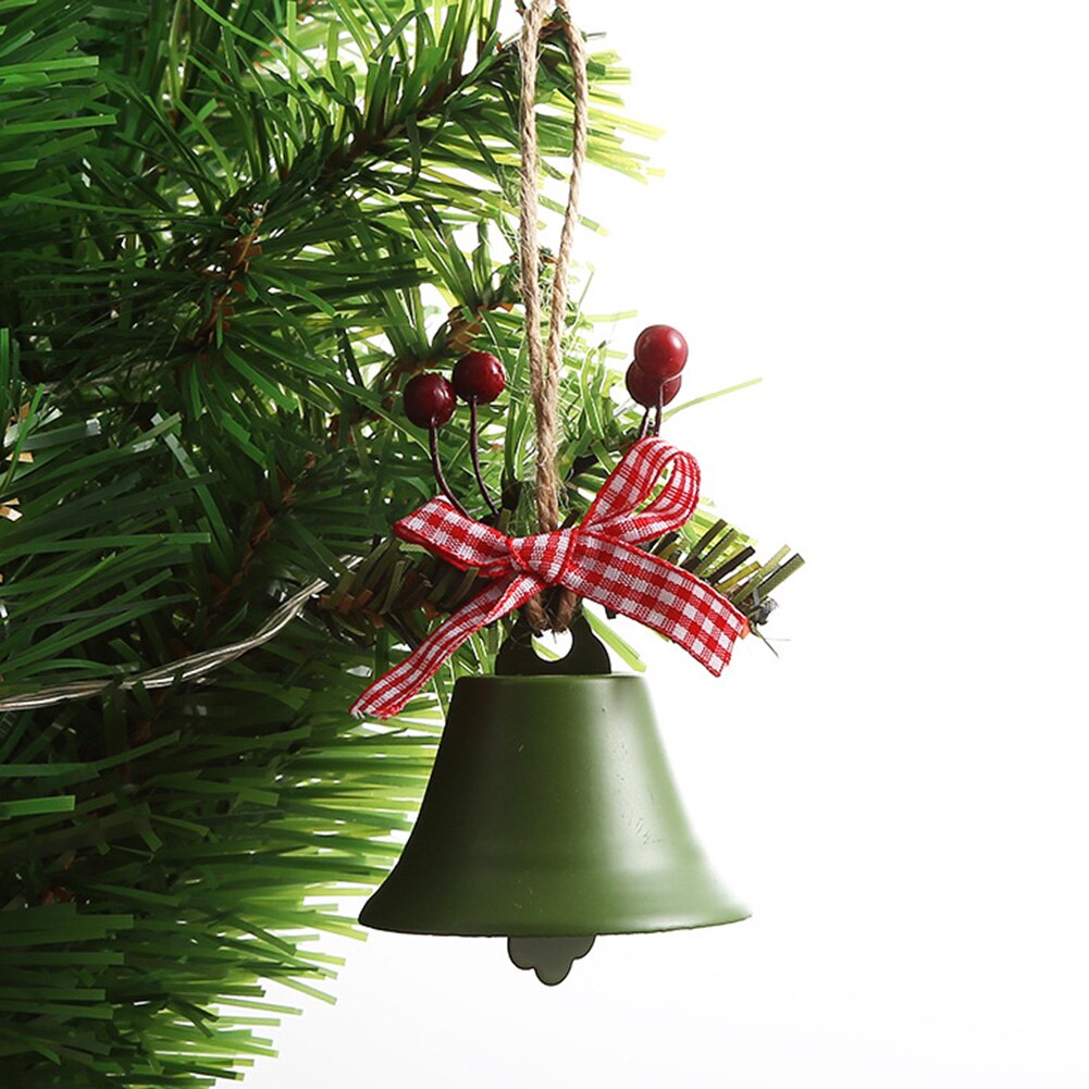 Christmas Bell Iron Xmas Tree Hanging Pendant Jingle Bell Painted Bells Red Green White Home Decoration Christmas Ornament: A6