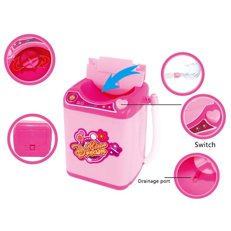 Children Kid Boy Girl Mini Kitchen Electrical Appliance Washing Machine Toy Set Dummy Pretended Play