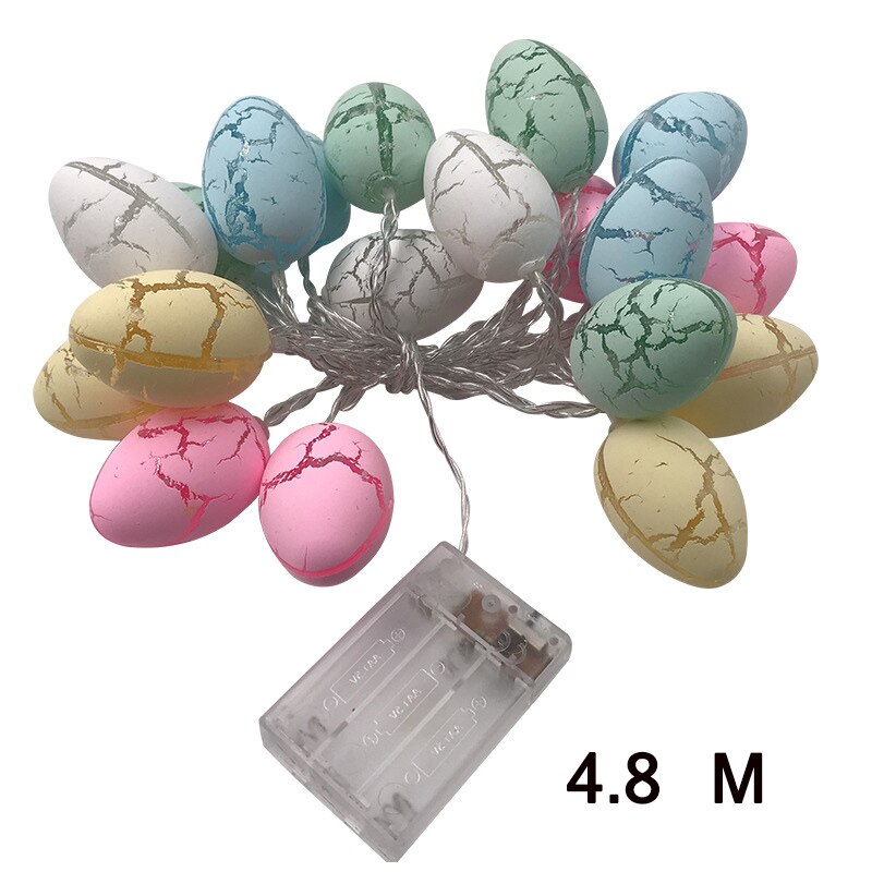 Easter Egg String Lights Led Light For Easter Day Party Decoration Supplies LED lamp light Decoration 1.8/3.3/4.8m Light String: 4.8m