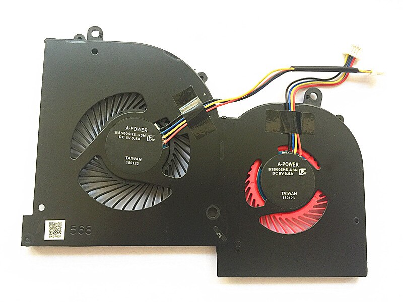 SSEA laptop CPU GPU cooling fan for MSI GS65 GS65VR P65 MS-16Q2 16Q2-CPU-CW 16Q2-GPU-CW