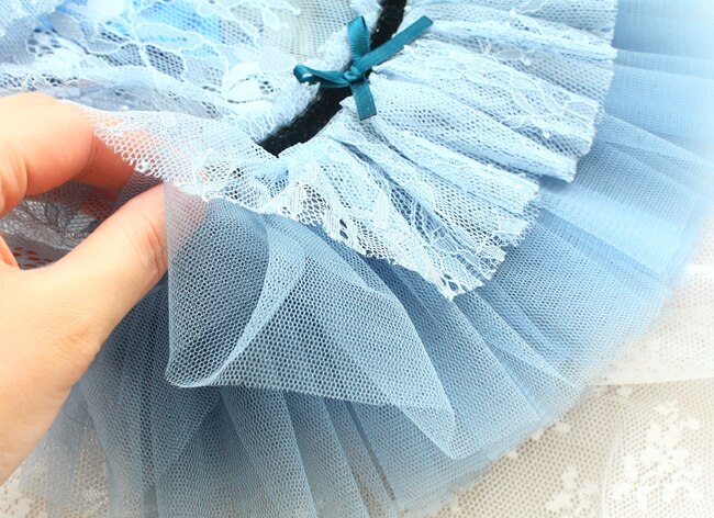 Robes princesse haze bleu en fil de soie | Vêtements tutu, fait à la main, plus hauts et sexy, pour chats et animaux,