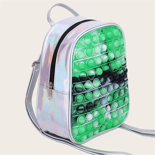 Kinderen Rugzak Anti Stress Tassen Kids Fidget Speelgoed Zachte Squishy Push Bubble Squeeze Meisjes Jongens Tas Opslag Shiny: 6