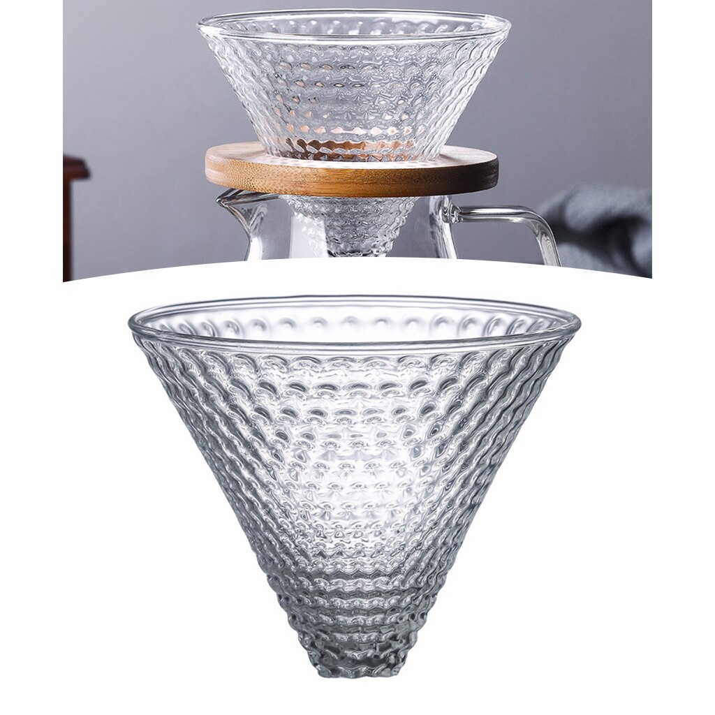 Pour Over Coffee Dripper Slow Drip Coffee Filter Cone Single Cup Coffee Maker 1-2 Cup Paper Cone Filters: only Dripper