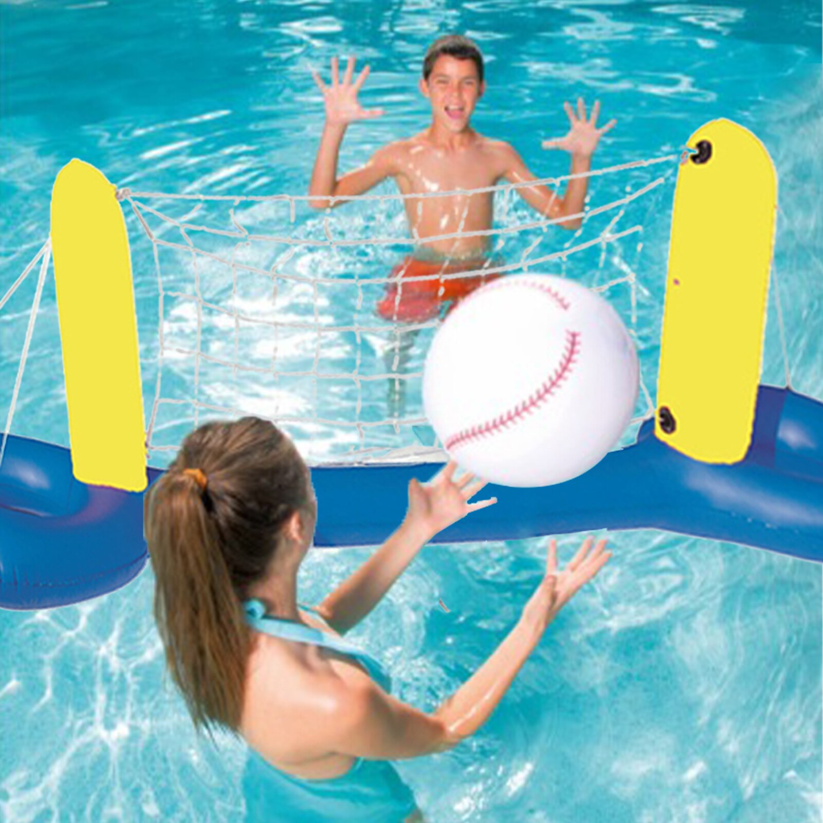 Sport estivi piscina gonfiabile galleggiante Set giochi d&#39;acqua giochi di nuoto per bambini pallacanestro pallamano pallavolo salto in acqua