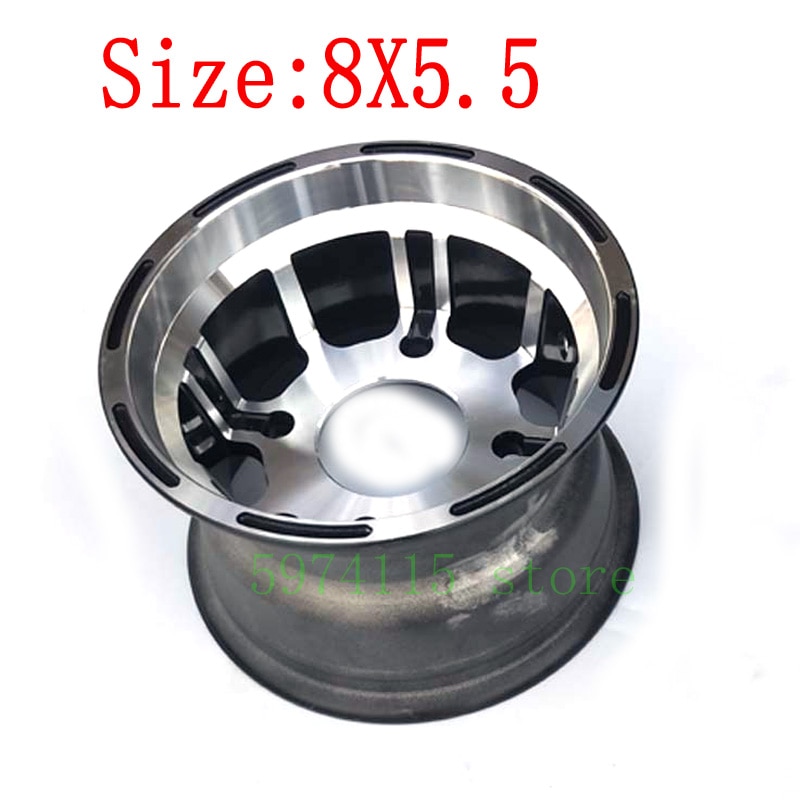 8 Inch 4-hole Wheel Rims Hub 8x5.5, Suitable For Electric Golf Cart, Atv, Baler, Lawn Motorcycle 16x6.50-8 19x7-8 Tire