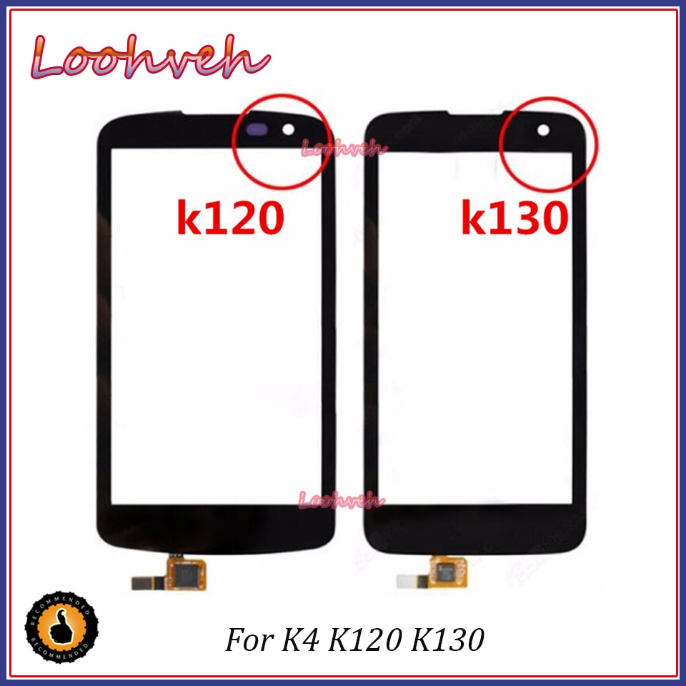 4.5'' Replacement Screen For LG K4 K120 K120E K121 K130 K130E Touch Screen Digitizer Sensor Front Glass Lens Panel Black