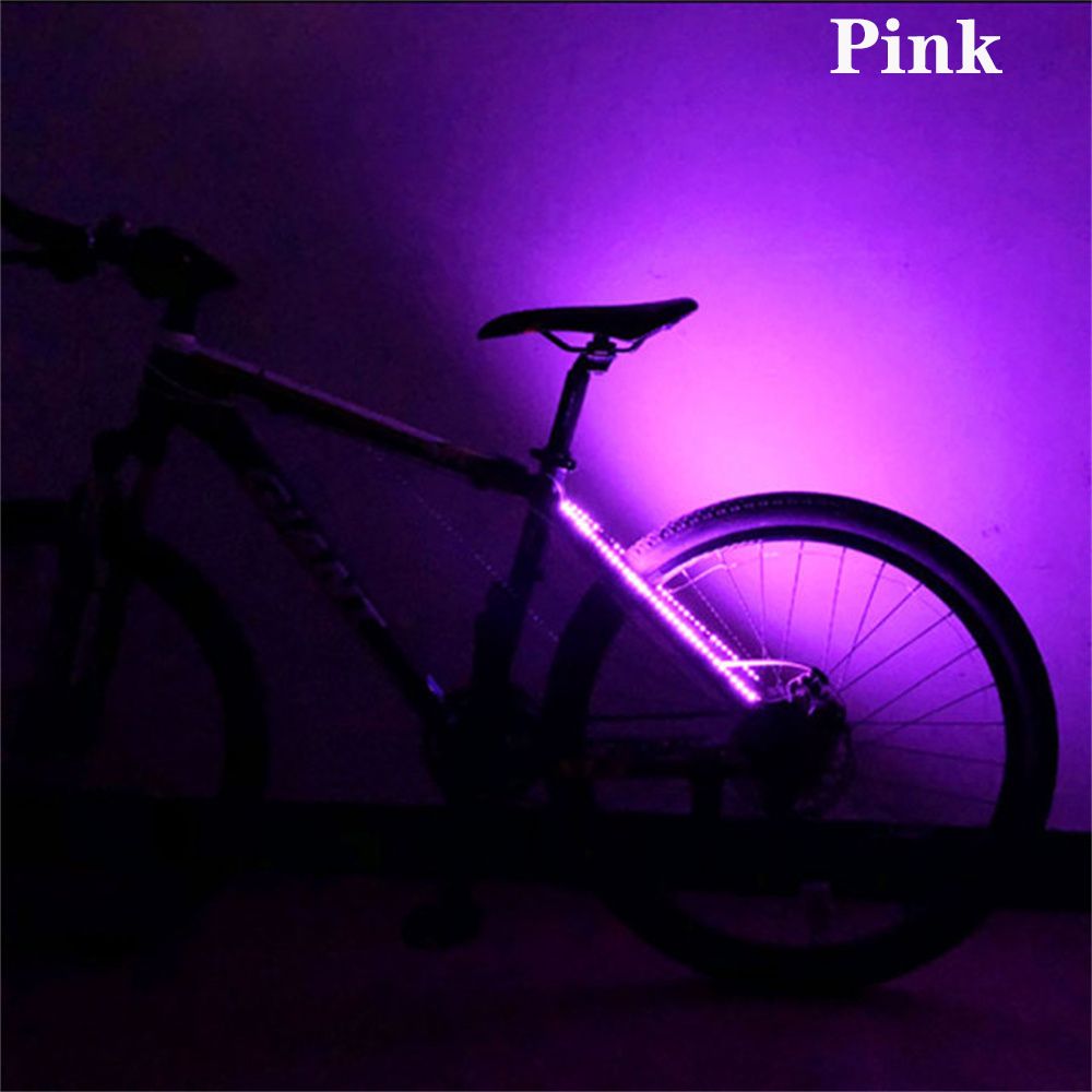 Tira de luces LED para bicicleta, accesorio decorativo de seguridad para monopatín, bicicleta de montaña y carretera: Rojo