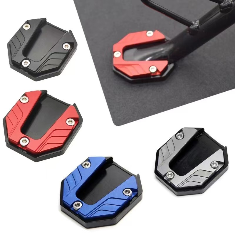 Motorstandaard Pad Antislip Vergroter Basisondersteuning Uitbreiding Vergroter Scooter Bromfiets Voetkussen CNC Aluminiumlegering