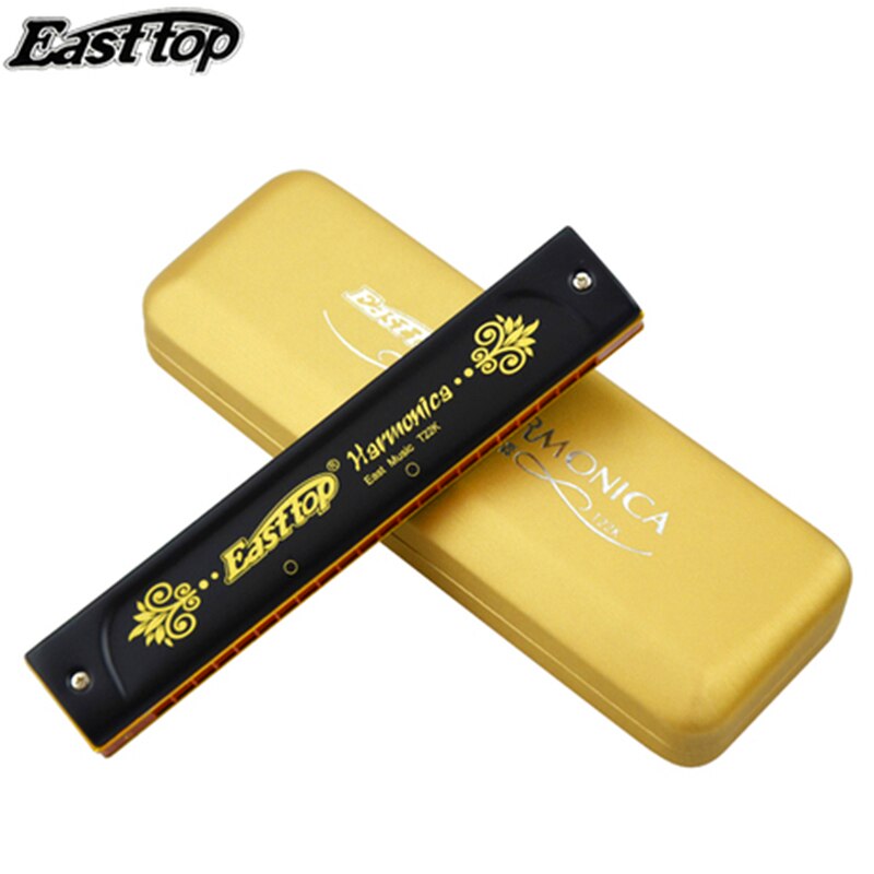 Easttop 22 Holes Tremolo Harmonica ABS Comb Musical Instruments Armonica Instrumento Harmonica C key Mouth Ogan