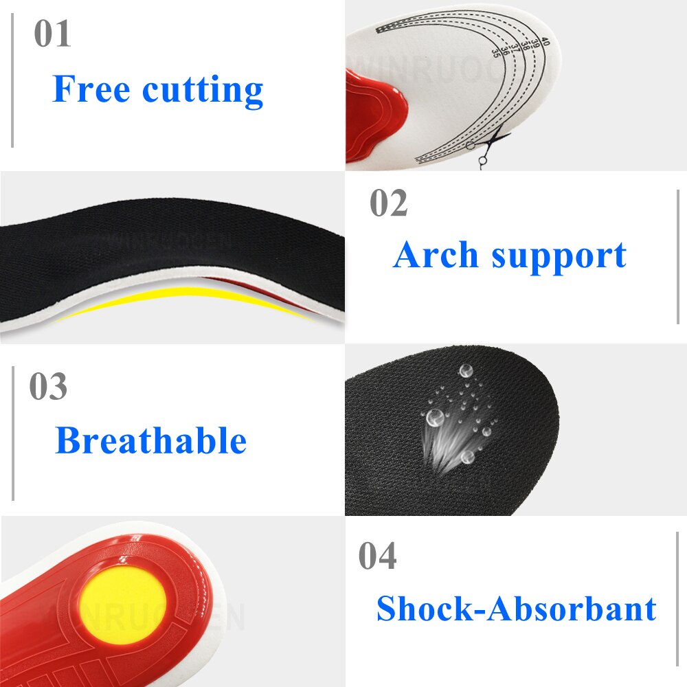 Ortopedisk innersula platta fötter bågstöd skoinlägg för fot smärtlindring häl spur spur plantar fasciitis över-pronation korrigering