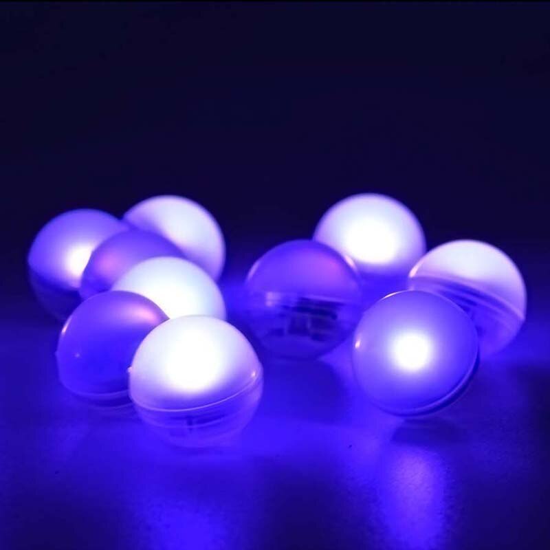 IP68 Waterproof RGB Underwater Submersible light LED Ball Floating Swimming Pool Vase Light for Vase Wedding Party Baby Shower: Purple