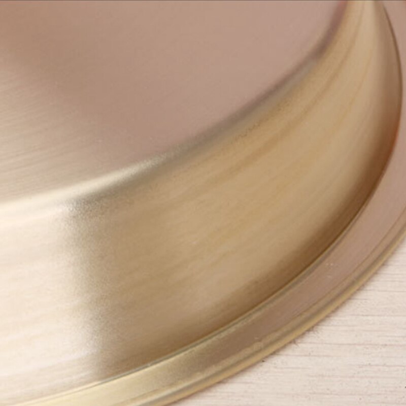 24CM Plate Thickened Pure Copper Plate Dinner Plate Fruit Plate Wedding Plate Tray Steamed Fish Chicken Plate
