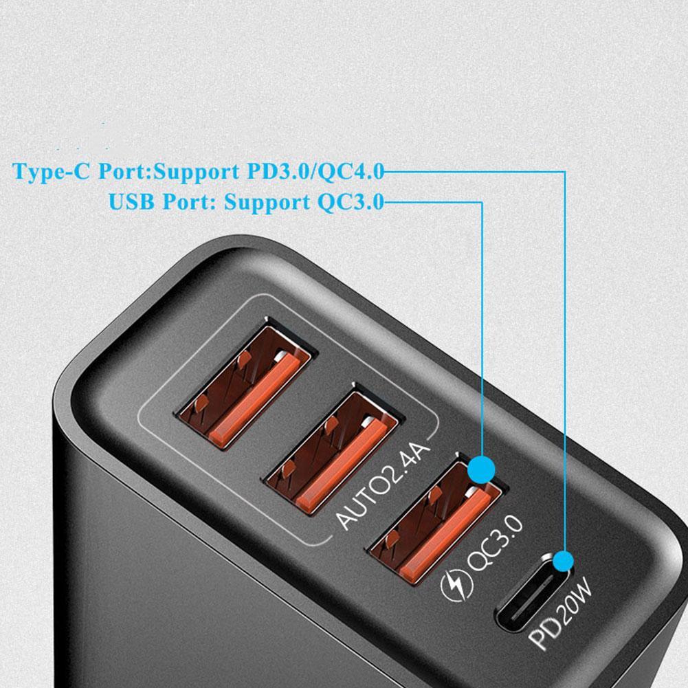 48W Fast Phone Charger Quick Charge 3.0 4.0 PD 30W Wall Mobile Phone Charger For iPhone 12 11 Xiaomi Samsung USB Type C Charger